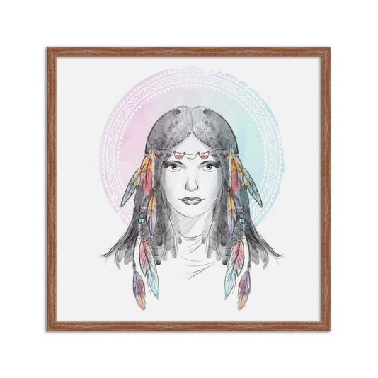 Quadro Decorativo Desenho Mulher Colorida