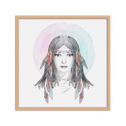 Quadro Decorativo Desenho Mulher Colorida