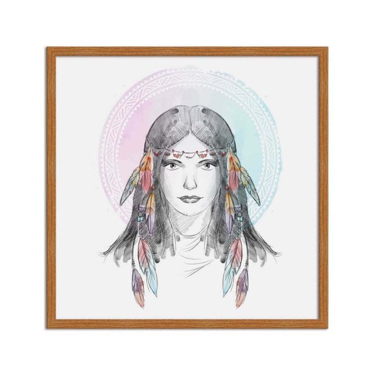 Quadro Decorativo Desenho Mulher Colorida