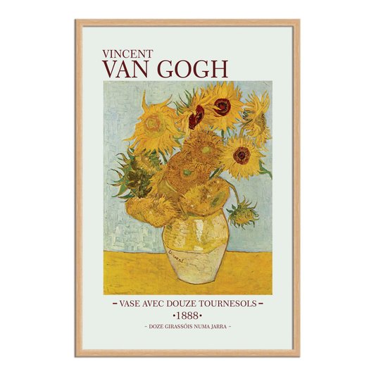 Quadro Decorativo Doze Girassóis Numa Jarra de Vincent Van Gogh