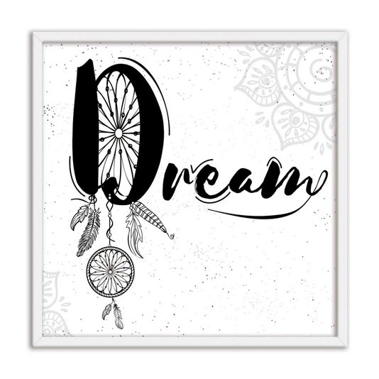 Quadro Decorativo Filtro dos Sonhos Frase: "Dream"