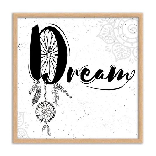 Quadro Decorativo Filtro dos Sonhos Frase: "Dream"