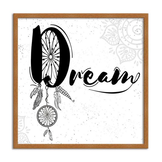 Quadro Decorativo Filtro dos Sonhos Frase: "Dream"