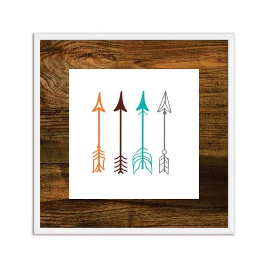 Quadro Decorativo Flechas Abstratas e Coloridas