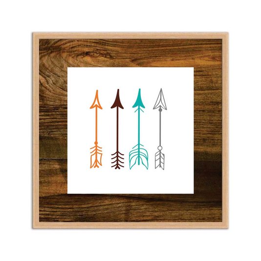 Quadro Decorativo Flechas Abstratas e Coloridas
