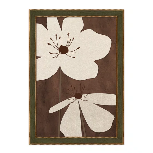 Quadro Decorativo Floral Chocolate Estilo Modern Heritage