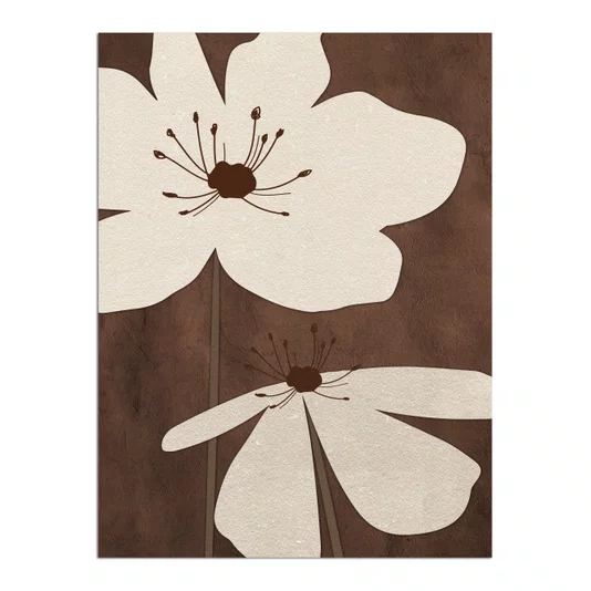 Quadro Decorativo Floral Chocolate Estilo Modern Heritage