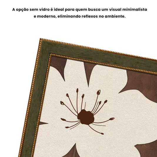 Quadro Decorativo Floral Chocolate Estilo Modern Heritage