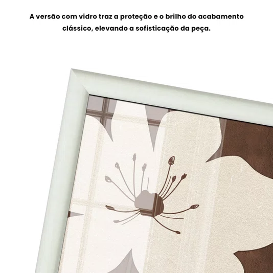 Quadro Decorativo Floral Chocolate Estilo Modern Heritage
