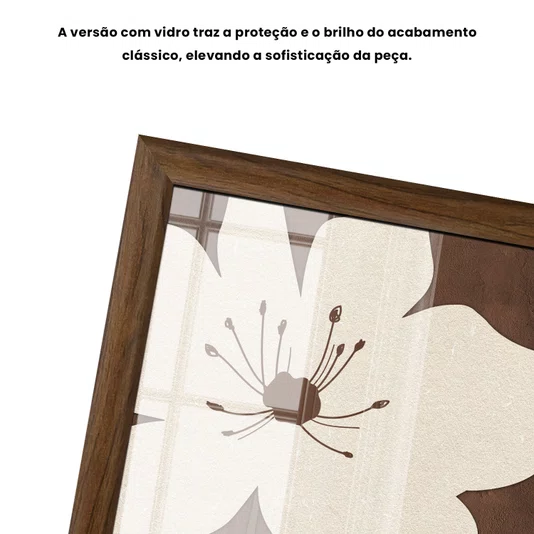 Quadro Decorativo Floral Chocolate Estilo Modern Heritage