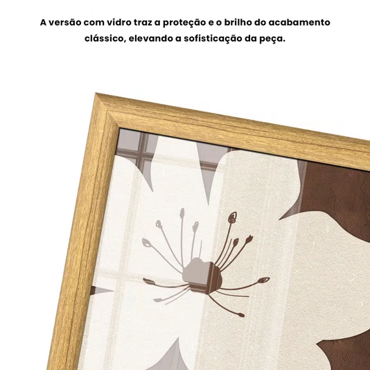 Quadro Decorativo Floral Chocolate Estilo Modern Heritage
