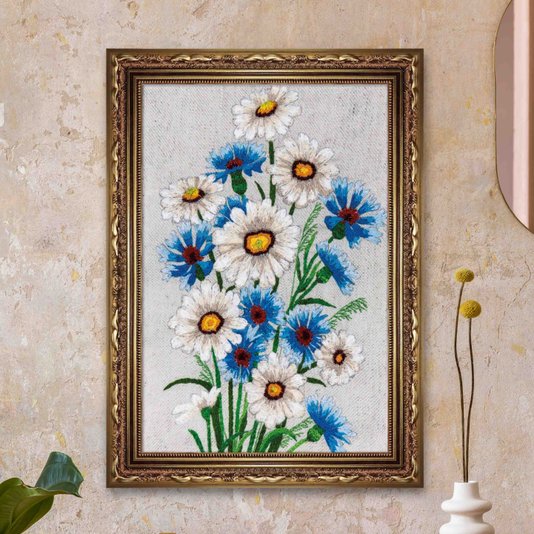 Quadro Decorativo Flores Margaridas Vintage Farmhouse