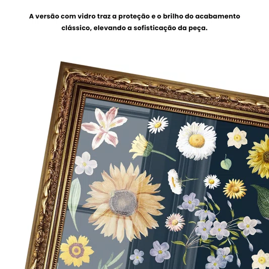 Quadro Decorativo Flores Silvestres Estilo Modern Heritage