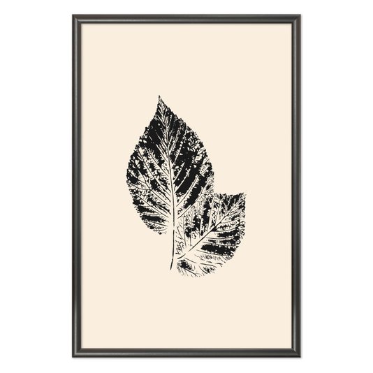 Quadro Decorativo Folha Abstrata Minimalista Estilo Japandi