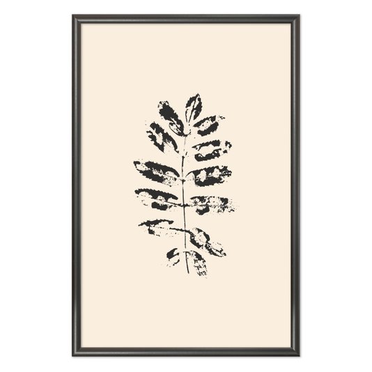 Quadro Decorativo Folhas Abstratas Minimalistas Estilo Japandi