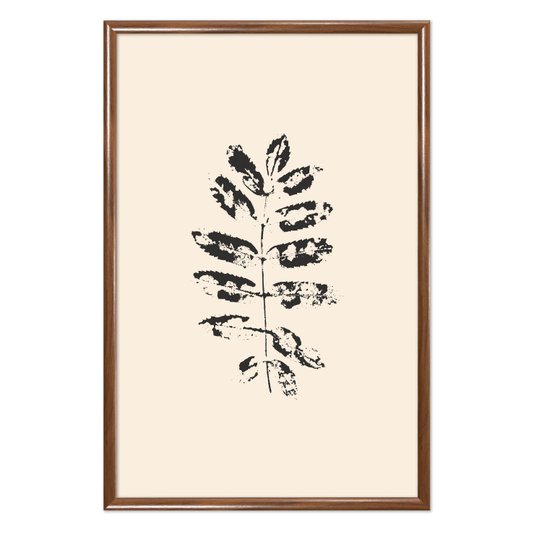 Quadro Decorativo Folhas Abstratas Minimalistas Estilo Japandi