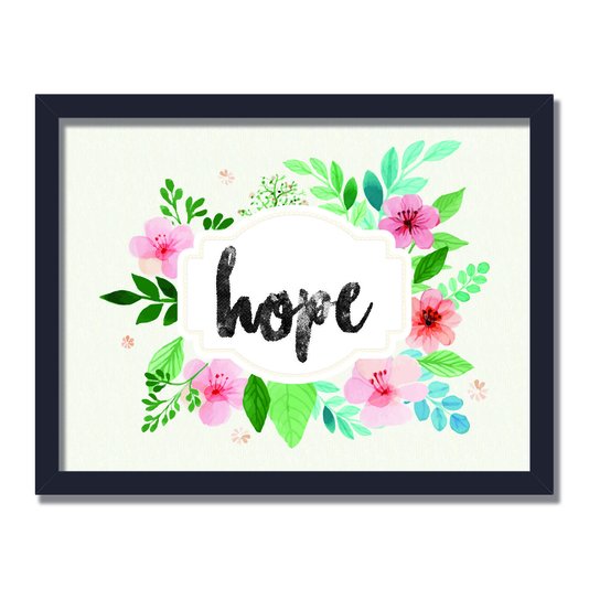 Quadro Decorativo Frase Hope
