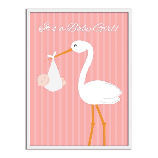 Quadro Decorativo Frase It's a baby Girl