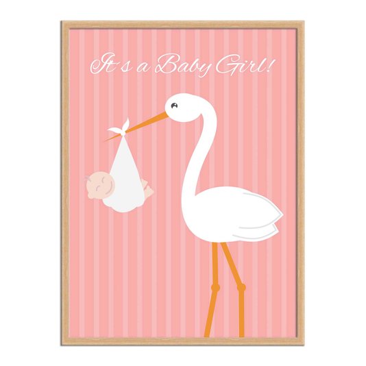 Quadro Decorativo Frase It's a baby Girl