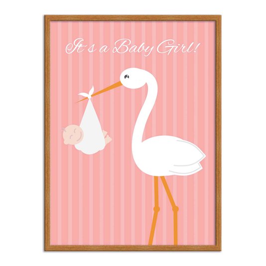 Quadro Decorativo Frase It's a baby Girl