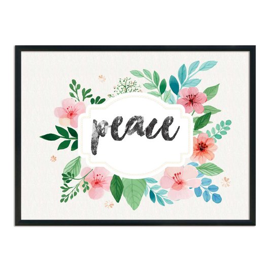 Quadro Decorativo Frase Peace