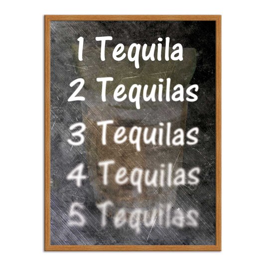 Quadro Decorativo Frases de Boteco - 1 Tequila 2 Tequilas 3 Tequilas 4 Tequilas 5 Tequilas
