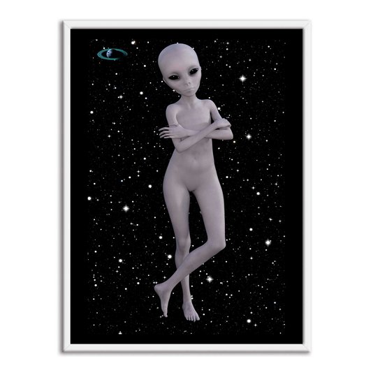 Quadro Decorativo Gamer Geek e Nerd Extraterrestre