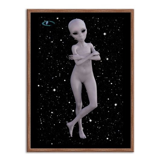 Quadro Decorativo Gamer Geek e Nerd Extraterrestre