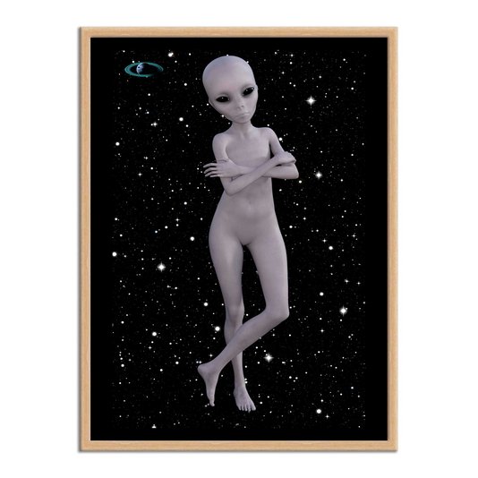 Quadro Decorativo Gamer Geek e Nerd Extraterrestre