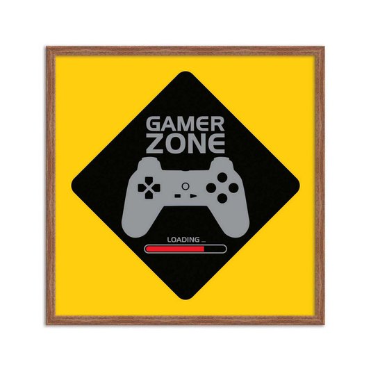 Quadro Decorativo Gamer Geek e Nerd Gamer Zone