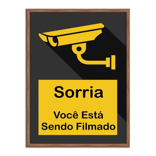 Quadro Decorativo Gamer Geek e Nerd Sorria Você Está Sendo Filmado