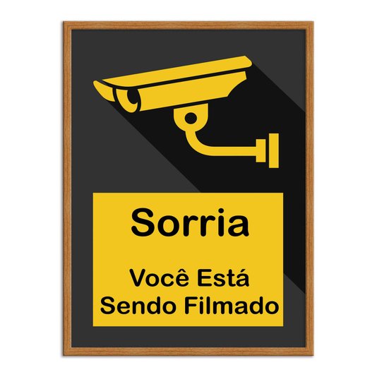 Quadro Decorativo Gamer Geek e Nerd Sorria Você Está Sendo Filmado