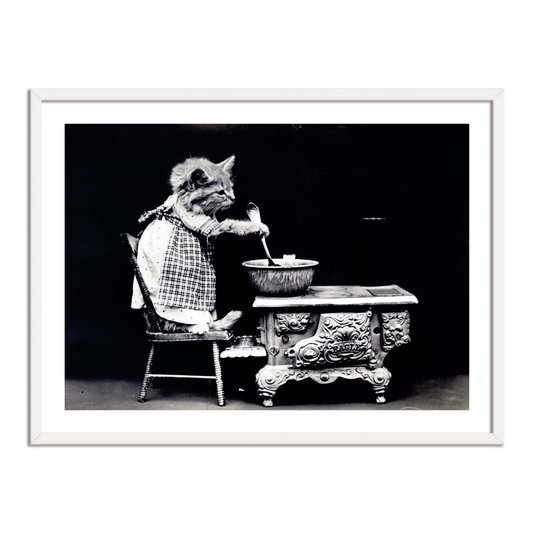 Quadro Decorativo Gatinha Cozinheira