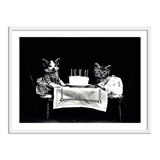 Quadro Decorativo Gatinhos Aniversário