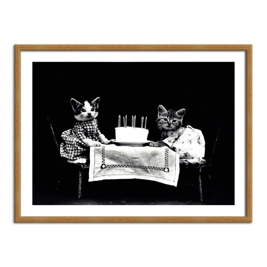 Quadro Decorativo Gatinhos Aniversário