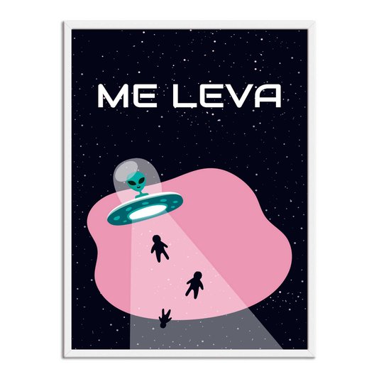Quadro Decorativo Geek e Nerd Disco Voador Ovni Me Leva