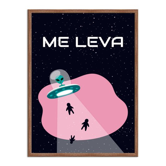 Quadro Decorativo Geek e Nerd Disco Voador Ovni Me Leva