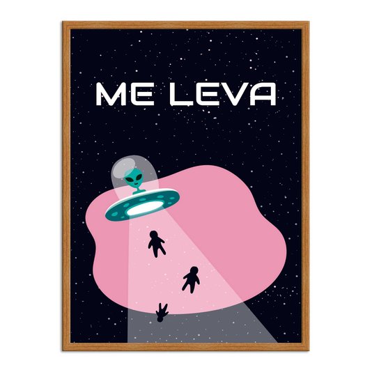 Quadro Decorativo Geek e Nerd Disco Voador Ovni Me Leva