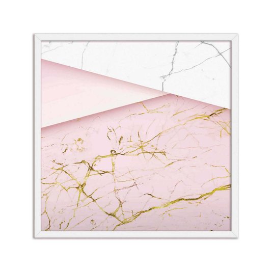 Quadro Decorativo Geométrico Detalhes Dourado