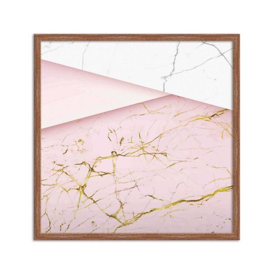Quadro Decorativo Geométrico Detalhes Dourado