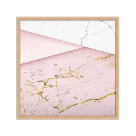 Quadro Decorativo Geométrico Detalhes Dourado