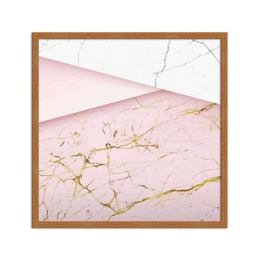 Quadro Decorativo Geométrico Detalhes Dourado
