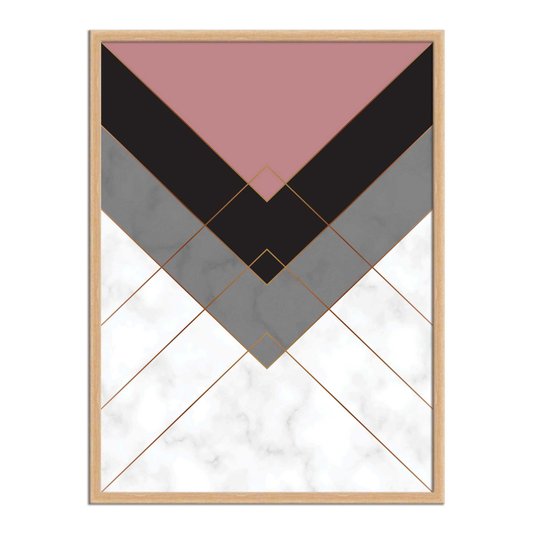 Quadro Decorativo Geométrico Linhas Douradas