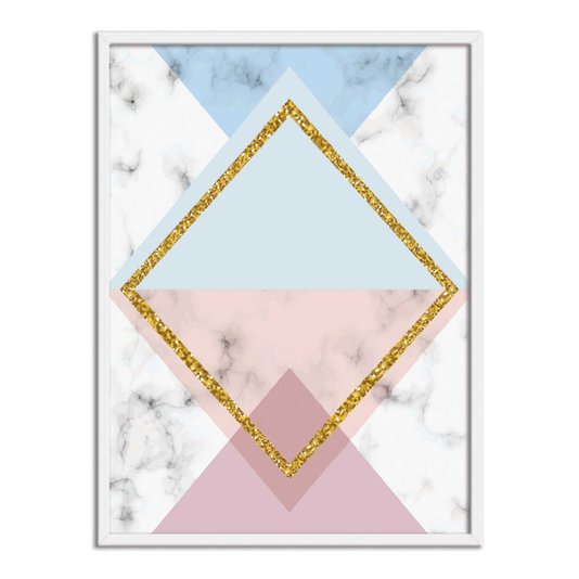 Quadro Decorativo Geométrico Losango