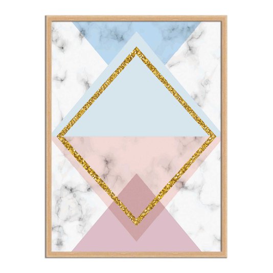 Quadro Decorativo Geométrico Losango
