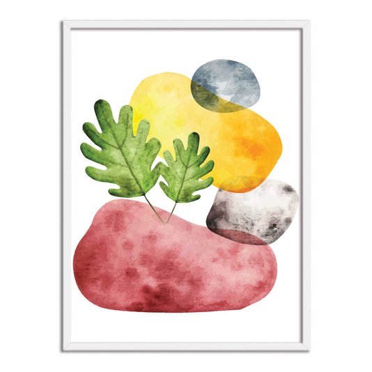 Quadro Decorativo Geométrico Pedra Amarela