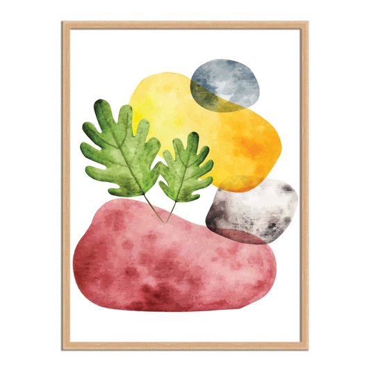 Quadro Decorativo Geométrico Pedra Amarela