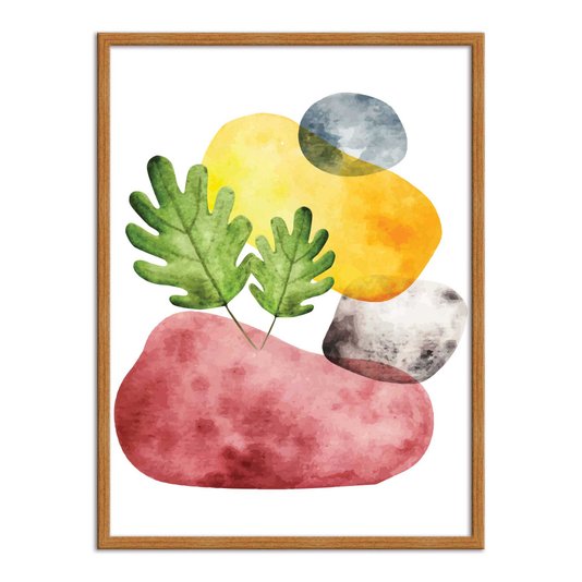 Quadro Decorativo Geométrico Pedra Amarela