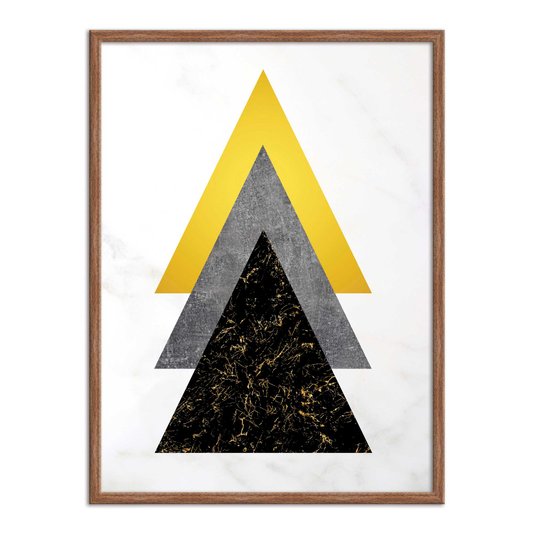 Quadro Decorativo Geométrico Tons De Marmore