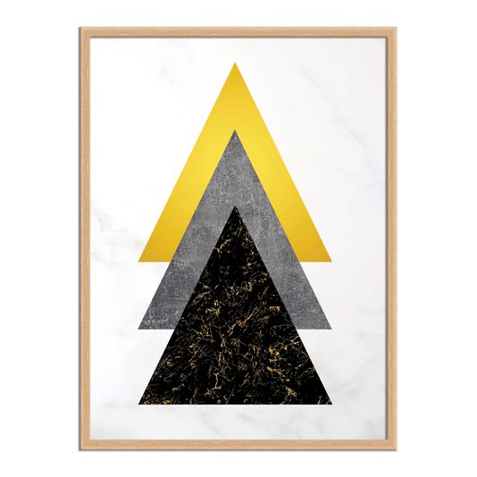Quadro Decorativo Geométrico Tons De Marmore